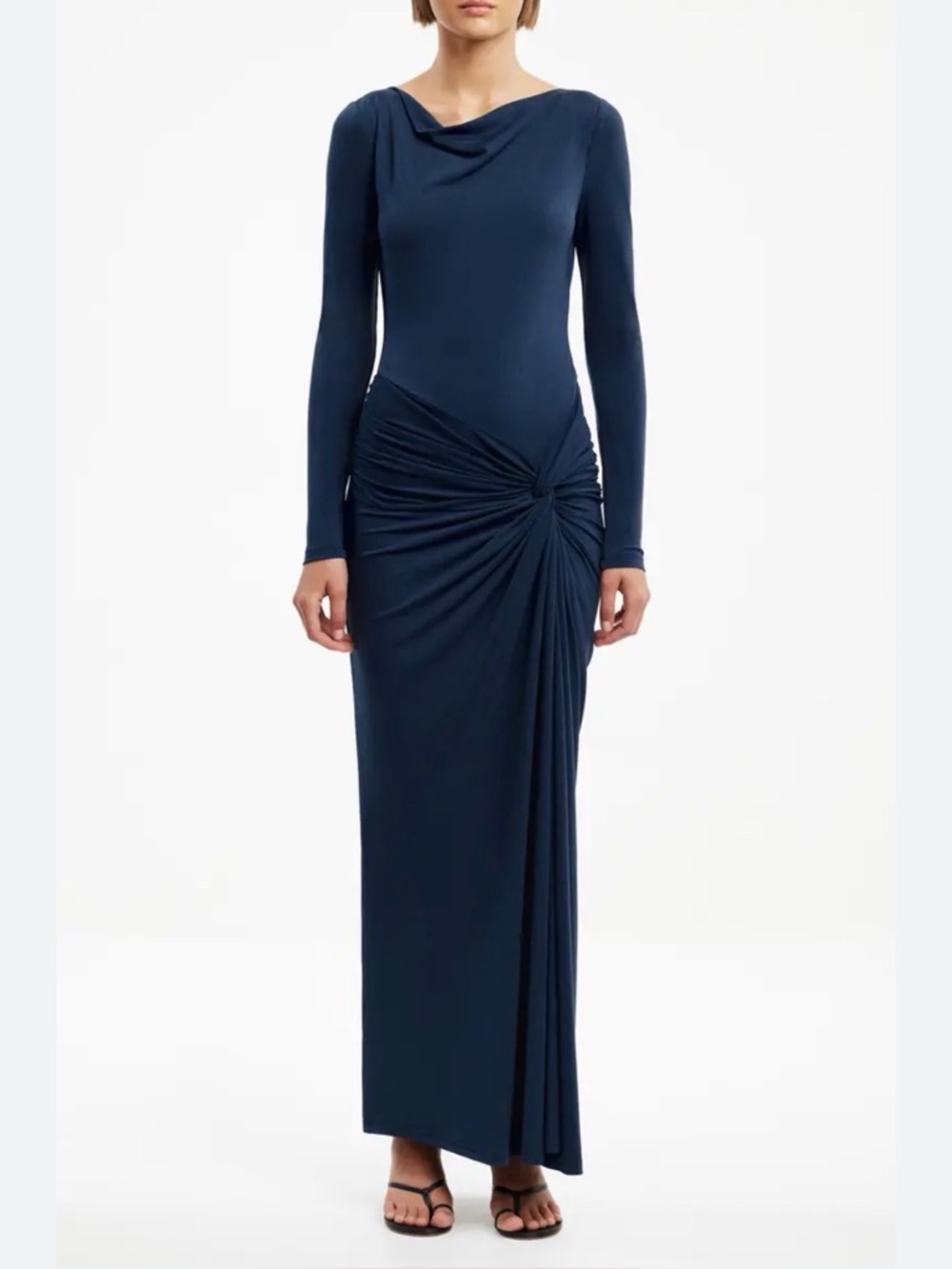 Significant Other Women's Sarlyn Long Sleeve Crepe Jersey Cocktail Dress Blue 12